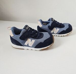 New Balance Kids' Dark and Light Blue Sneakers